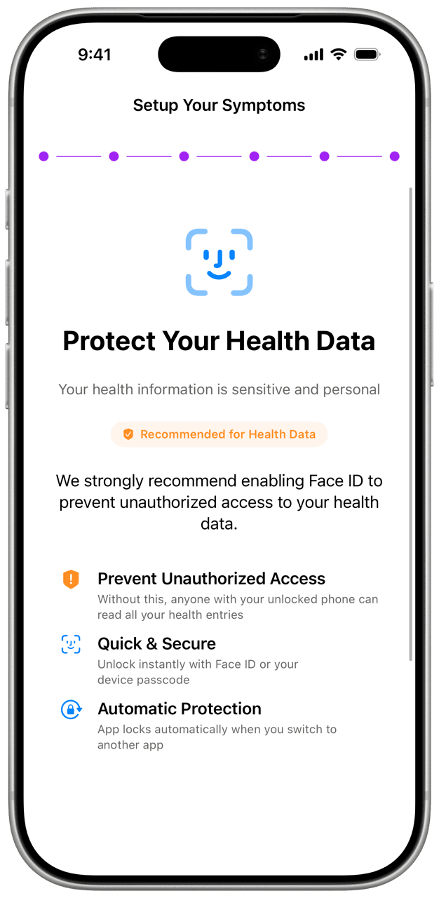 Face ID / Touch ID protection settings